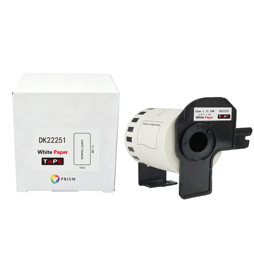 PRISM Brother label DK-22251 62mm x 15,24m Red/Black on White 1