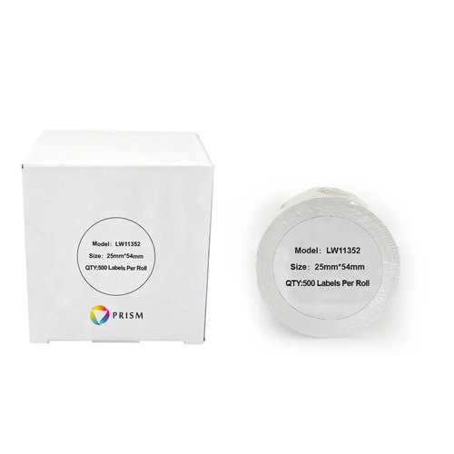 PRISM Dymo etykieta LW 11352 25mm x 54mm 500sz czarny na białym S0722520 1