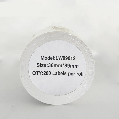 Label DYMO LW 99012 36mm x 89mm 260sz Black on White compatible cartridge S0722400 1