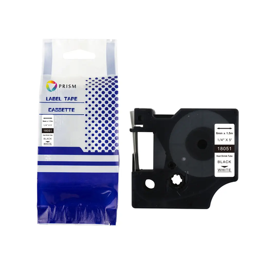 PRISM Rurka termokurczliwa DYMO D1 18051 6mm x 1.5m czarny na białym S0718260 1