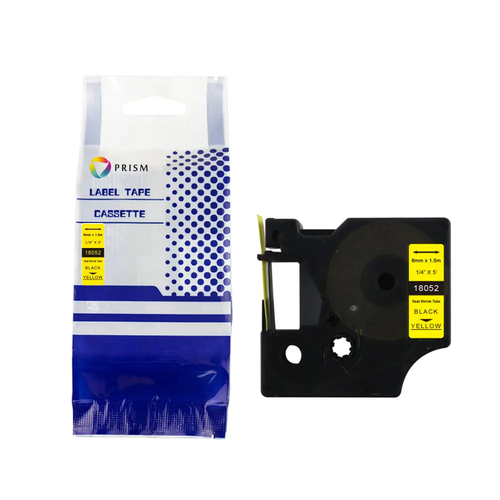 PRISM Rurka termokurczliwa DYMO D1 18052 6mm x 1.5m czarny na żółtym S0718270 1