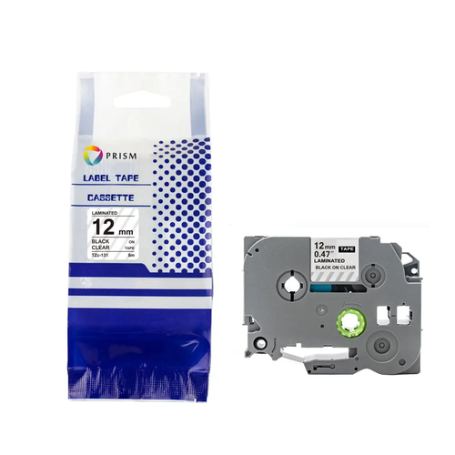 PRISM Brother taśma TZE-131 12mm x 8m czarny na przezroczystym 1