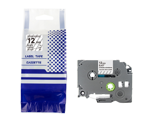 PRISM Brother taśma TZE-S131 12mm x 8m czarny na przezroczystym 1