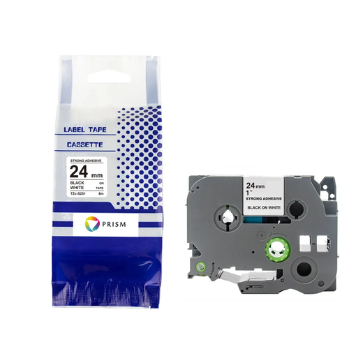 PRISM Brother taśma TZE-S251 24mm x 8m czarny na białym 1