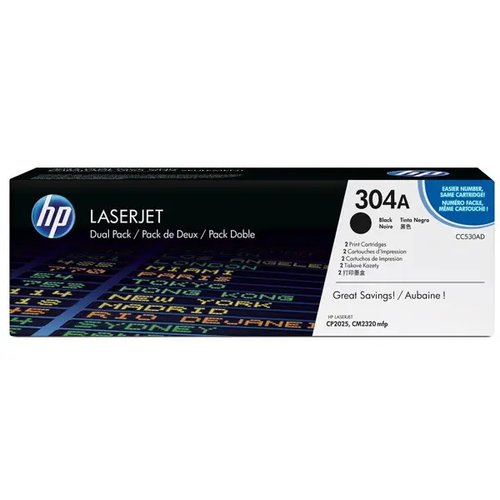 HP Toner nr 304AD CC530AD Black 2pack 7K 1