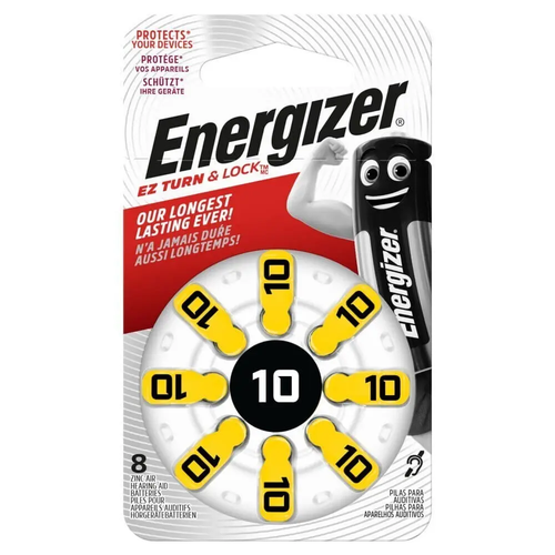 Baterry Energizer PR70 nr 10 słuchowa 105 mAh - blister 8 pcs 1