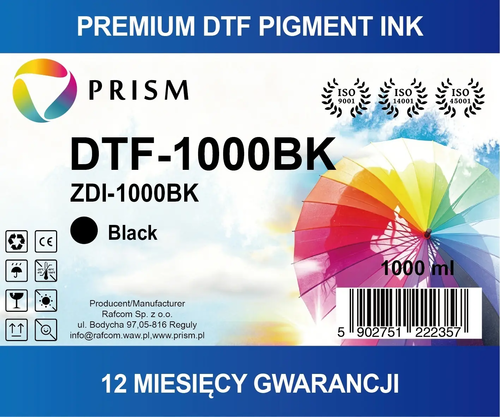 PRISM DTF Tusz Black 1000ml bottle 238 1
