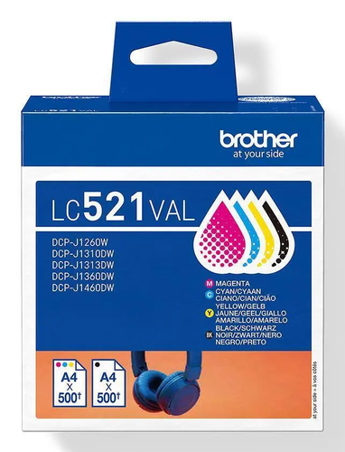 Brother Tusz LC521VAL CMYK 4x500str 1