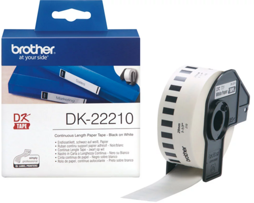 Brother Tape DK-22210 29mm x 30.48m White 1