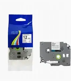 Brother Tape TZE-FX231 Black druk/White pad. laminowane. 1