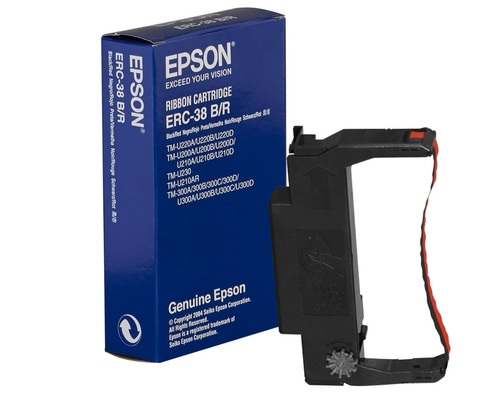 Epson Tape ERC-38 black-red Czerwono-Black. 1.5 mln characters 1