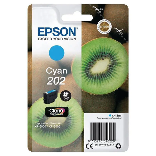 Epson Ink cartridge 202 Stylus XP-6000 Cyan 4.1ml 1