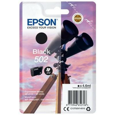 Epson Ink cartridge 502 Stylus T02V14 Black 4.6ml 1