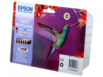 Epson Ink cartridge Claria R265/360 T0807 6pack. 6x7.4ml 1