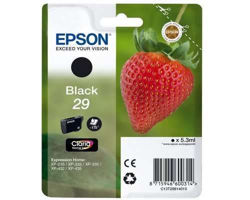 Epson Ink cartridge T2981 Black T29 5.3ml 1
