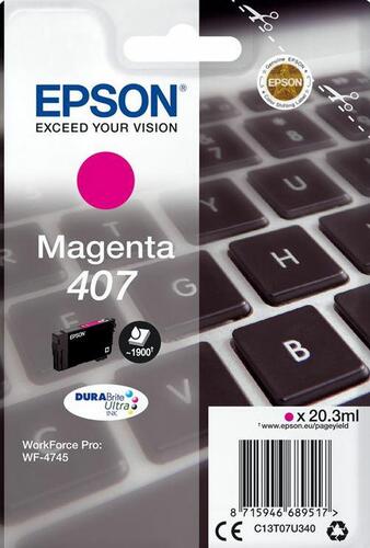 Epson Ink cartridge WF-4745 C13T07U340 Mag. 407XL 1900 pages 20.3ml 1