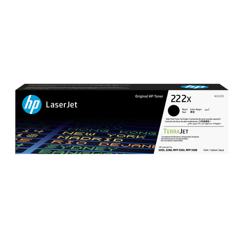 HP Toner nr 222X W2220X Black 3.2K 1