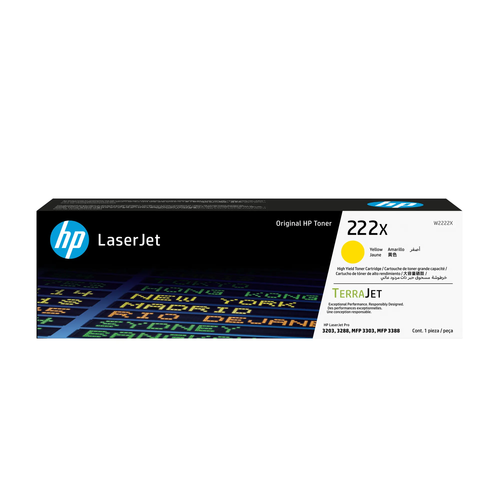 HP Toner nr 222X W2222X Yellow 2.5K 1