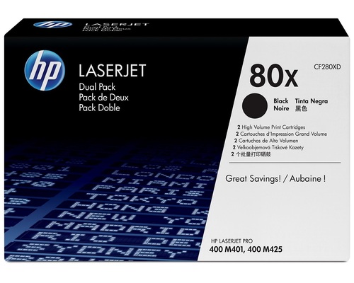 HP Toner nr 80XD CF280XD Black 6.9K dualpack 1