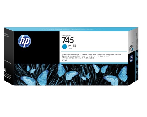 HP Ink cartridge nr 745A F9K03A Cyan 300ml 1