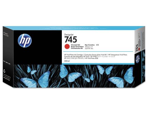 HP Ink cartridge nr 745A F9K06A Chrom. Red 300ml 1
