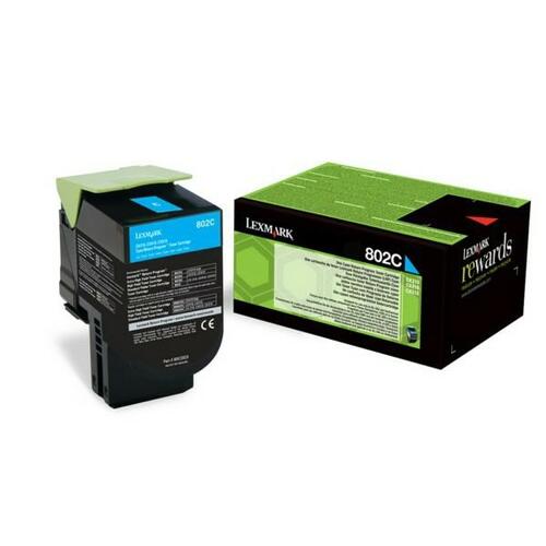 Lexmark Toner 802C 80C20C0 Cyan 1K 1