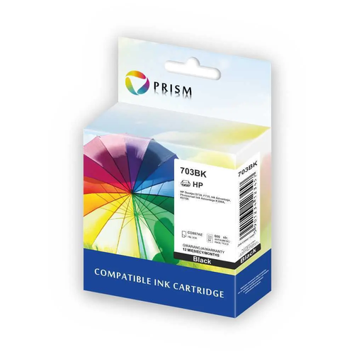 PRISM HP Ink cartridge nr 703 CD887AE Black 15ml 600 str. Remanufactured 1